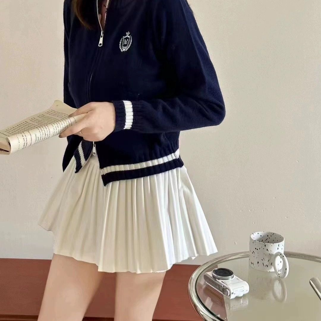 复古毛衣外套女秋冬季新款韩版学院风超好看小众撞色短款针织开衫