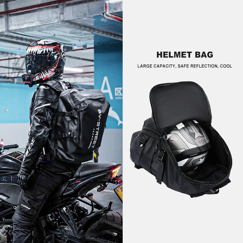Cycling backpack men's motorcycle helmet bag full-face motorcycle rider backpack school bag large capacity waterproof travel bag