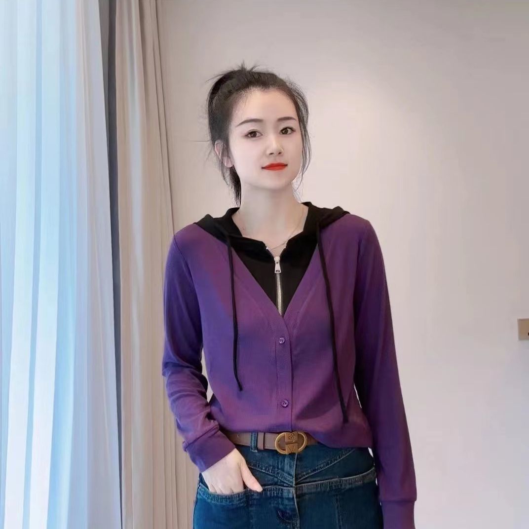 時尚洋氣媽媽裝秋季新款連帽衛衣棉T恤女春秋大碼休閒上衣打底衫