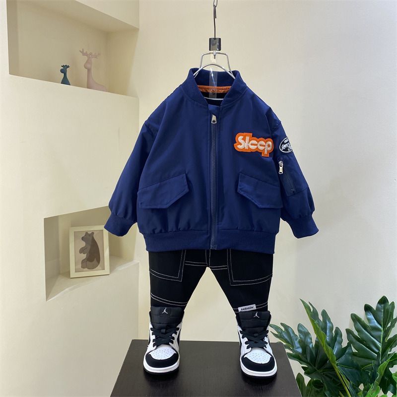 男童棒球服2023新款洋氣寶寶春秋季薄款運動上衣兒童早秋痞帥夾克
