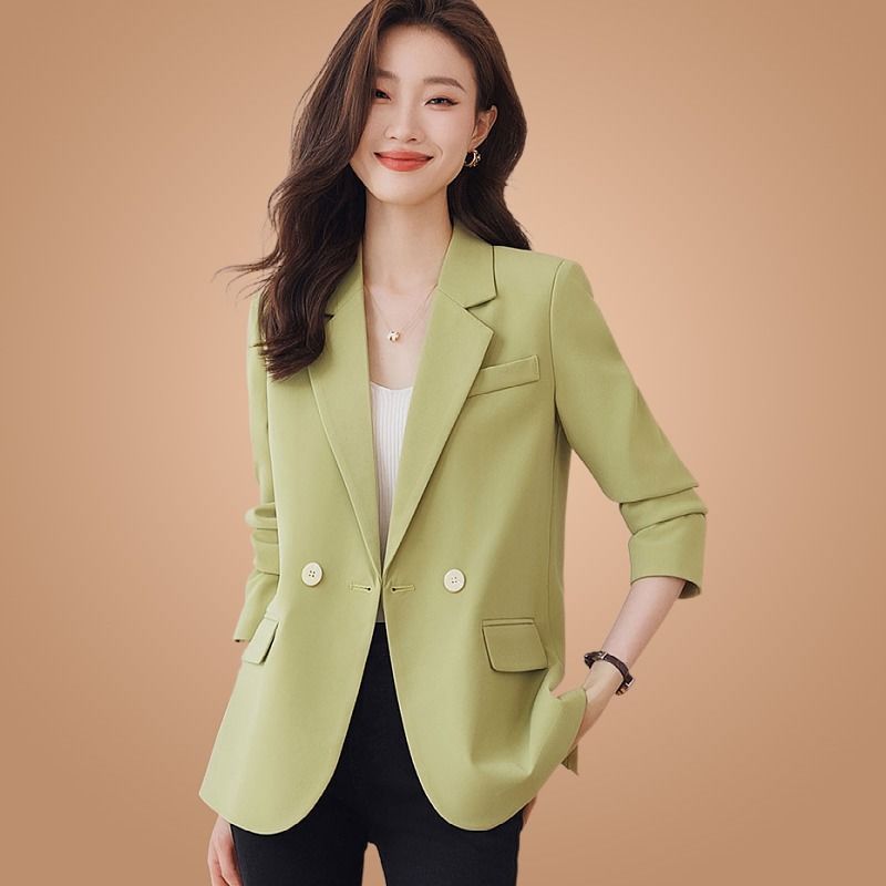 Small suit jacket women's autumn 2023 new small casual temperament high-end sense of self-cultivation ladies suit jacket