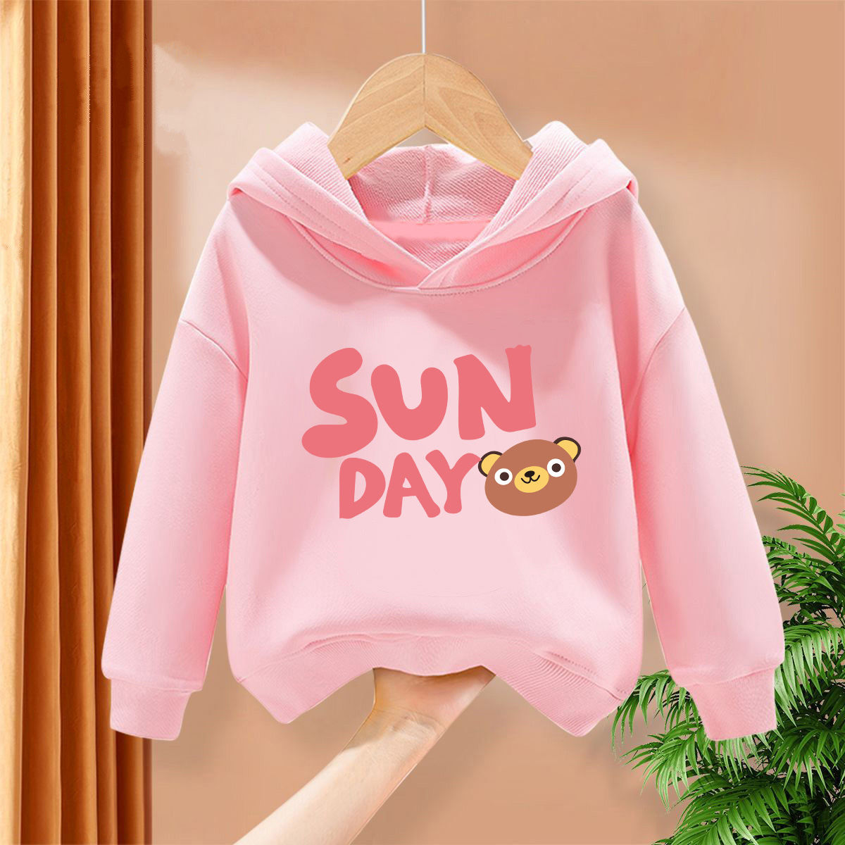 Girls' sweatshirts, spring and autumn styles,  new fashionable children's hooded autumn clothes, casual pullover tops for older girls