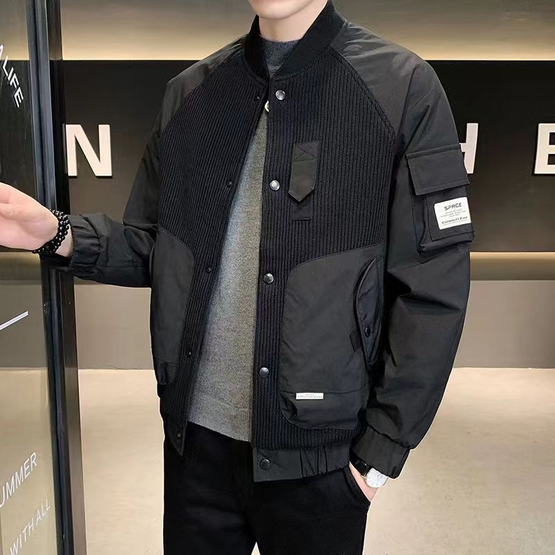 外套男春秋季2023年新款潮流帥氣休閒夾克男春裝棒球領上衣服潮牌