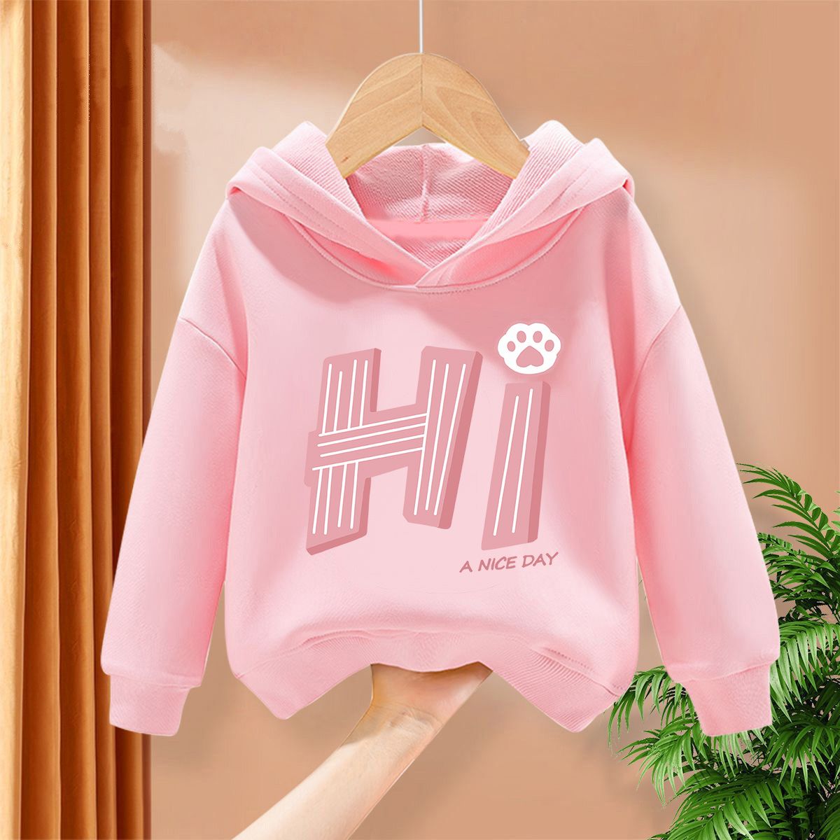 Girls sweatshirt spring and autumn  new autumn little girl hooded autumn clothing thin style children's long-sleeved tops