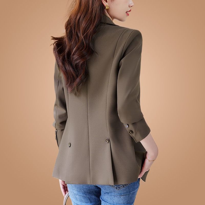 Back slit blazer women's design niche 2023 new autumn Korean version high-end temperament casual suit