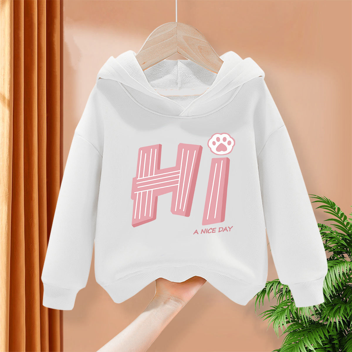 Girls sweatshirt spring and autumn  new autumn little girl hooded autumn clothing thin style children's long-sleeved tops