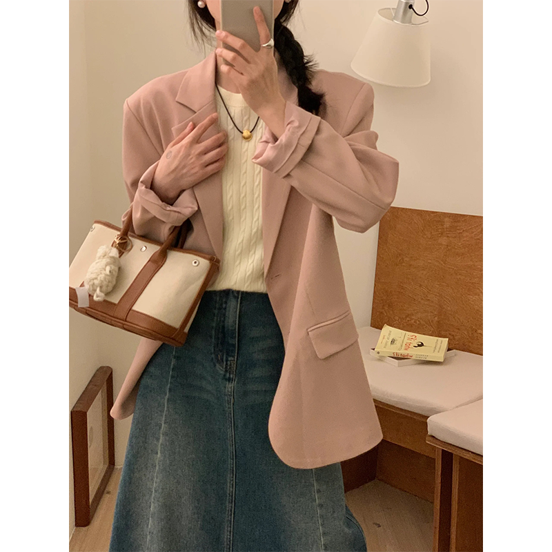 Small blazer women's suit is popular this year 2023 new casual mid-length design with a niche and high-end feel hits the street
