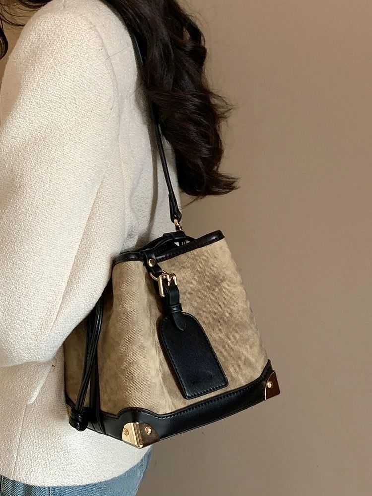 Oil Painting Pavilion Bucket Bag Women's 2024 New Style High-end Western Style Single Shoulder Crossbody Small...