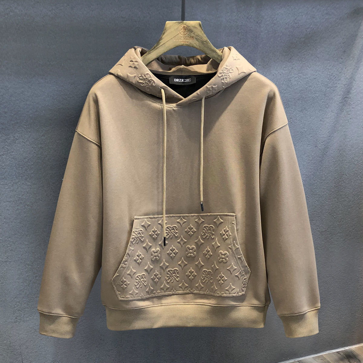 Italian high-end trendy brand fashion heavy hooded sweatshirt for men spring and autumn versatile couple tops men's clothing