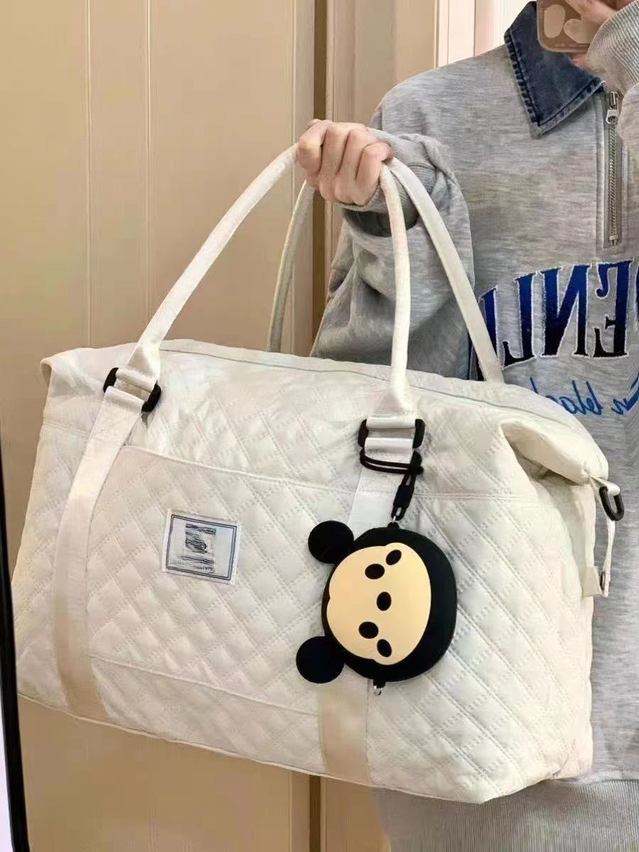 超大容量輕便短途出差托特包手提旅行包待產收納包單肩斜跨健身包