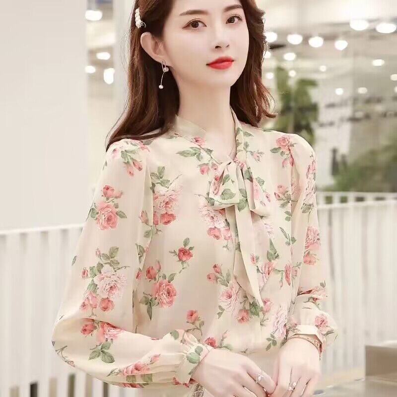長袖上衣服設計感小眾名媛襯衫ins潮2023秋冬新款打底衫百搭襯衣