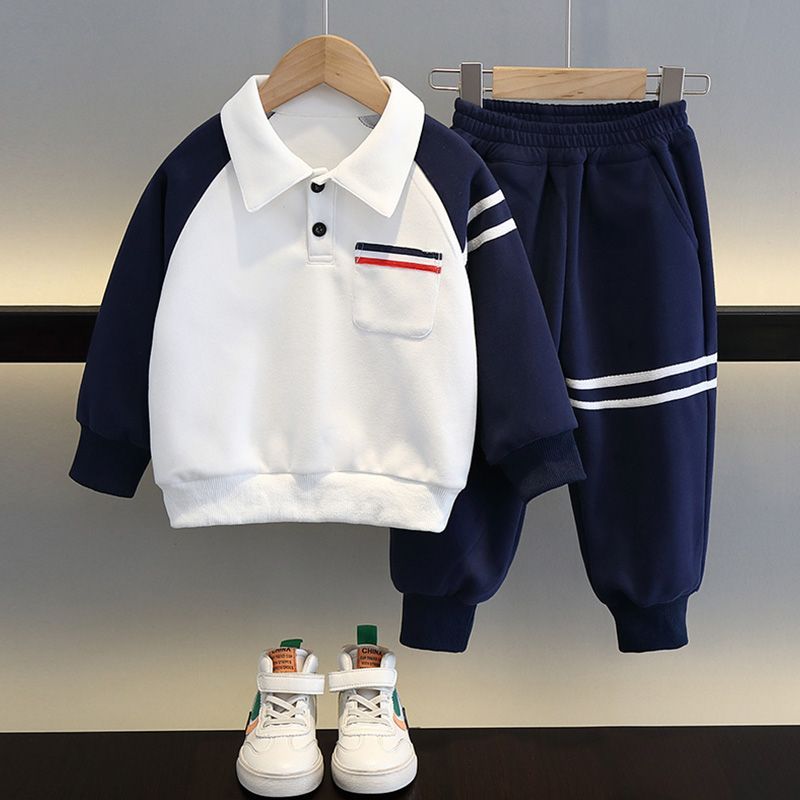 男童套裝2023新款春秋裝兒童衛衣炸街秋季運動網紅帥氣衣服韓版潮