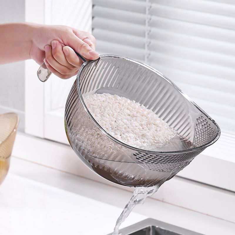 厨房淘米神器洗米筛淘米盆沥水篮子家用带手柄淘菜洗水果盆子