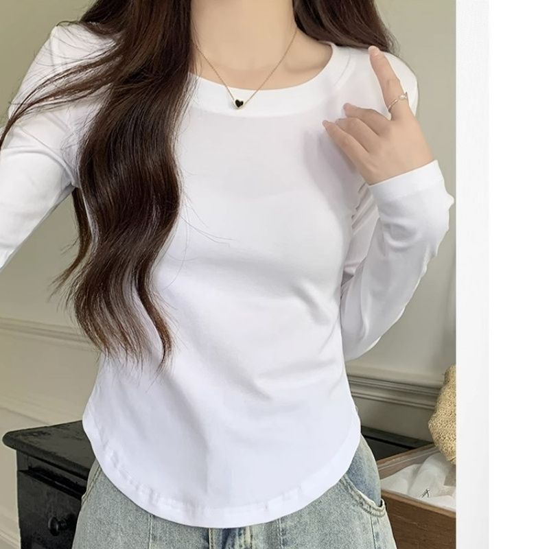 長袖t恤女早秋2023新款韓版內搭修身外穿顯瘦百搭上衣女辣妹ins潮