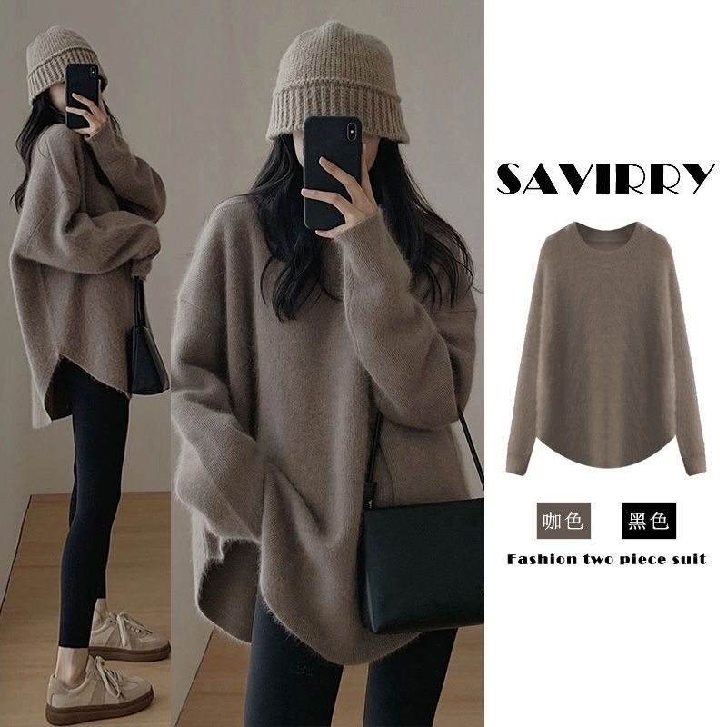 Sweater women's autumn and winter Korean style gentle and high-end versatile soft waxy knitted bottoming shirt foreign style inner top for women