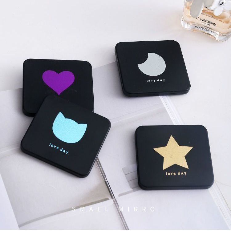 Small mirror, high-looking desktop mini makeup mirror, double-sided portable foldable makeup mirror, student antique small mirror