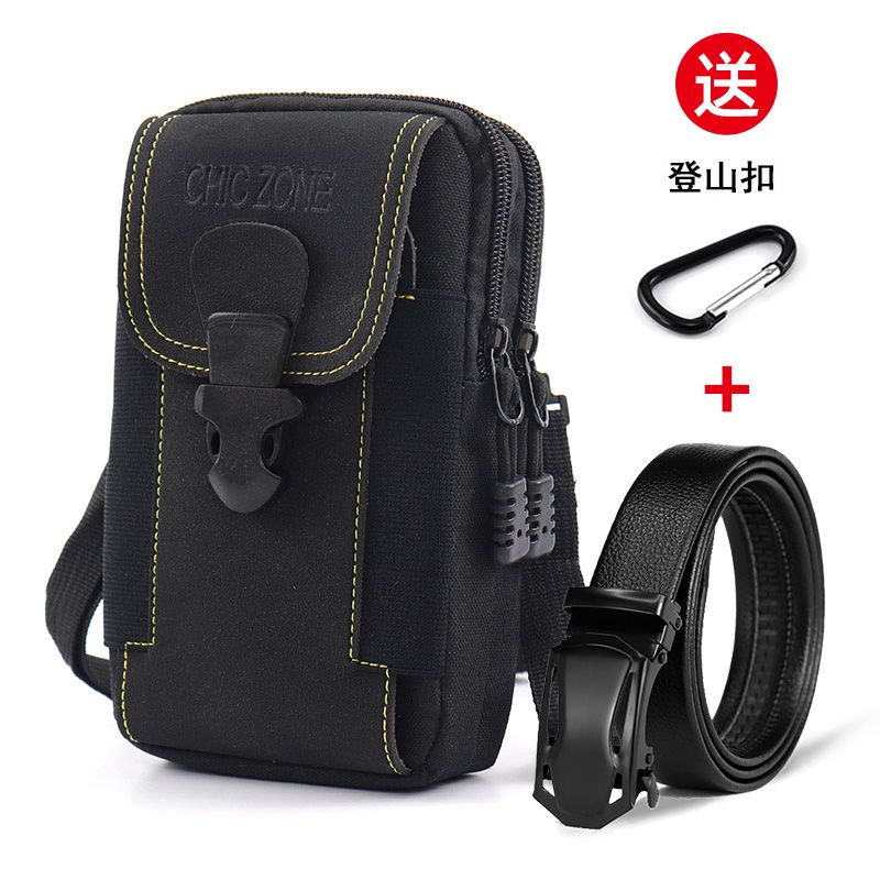 Mobile phone waist bag for men, horizontal and vertical, multifunctional construction site work waist bag with belt, water-repellent and wear-resistant waist bag