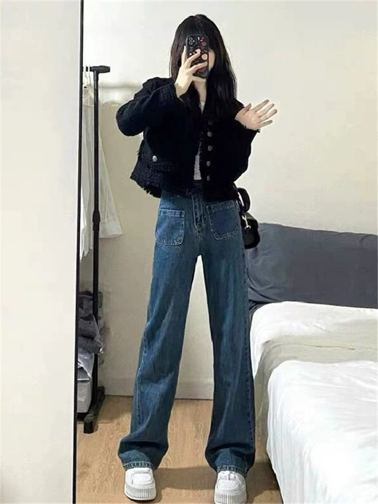 Black small fragrant jacket for women 2023 early spring and autumn new Korean style high-end design short cardigan top trendy
