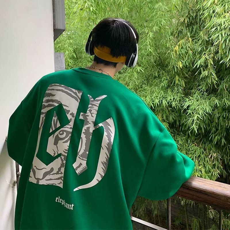 美式復古vibe衛衣男秋季ins潮高街圓領衣服oversize寬鬆潮牌外套