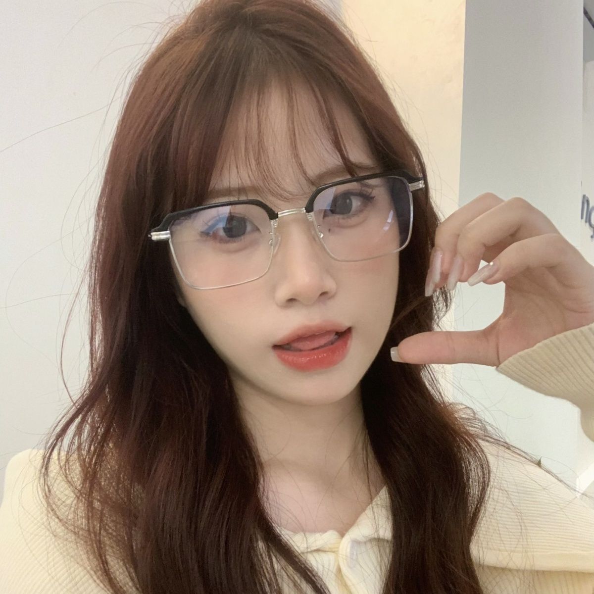 顯白斯文黑色半框近視眼鏡女可配度數大臉高級感素顏神器顯臉小男
