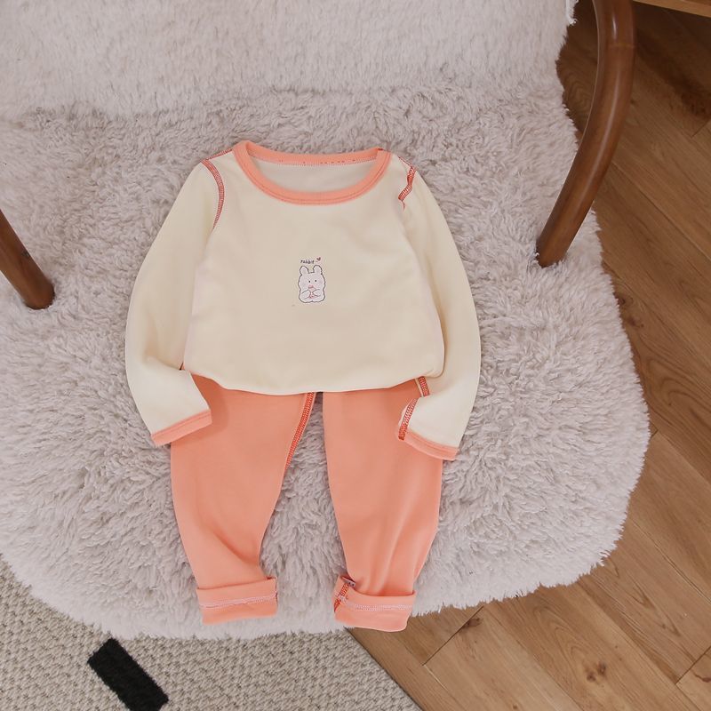 Derong Fever Children's Thermal Underwear Set Autumn and Winter Thick Men's and Women's Boneless New Baby Autumn Clothes and Autumn Pants