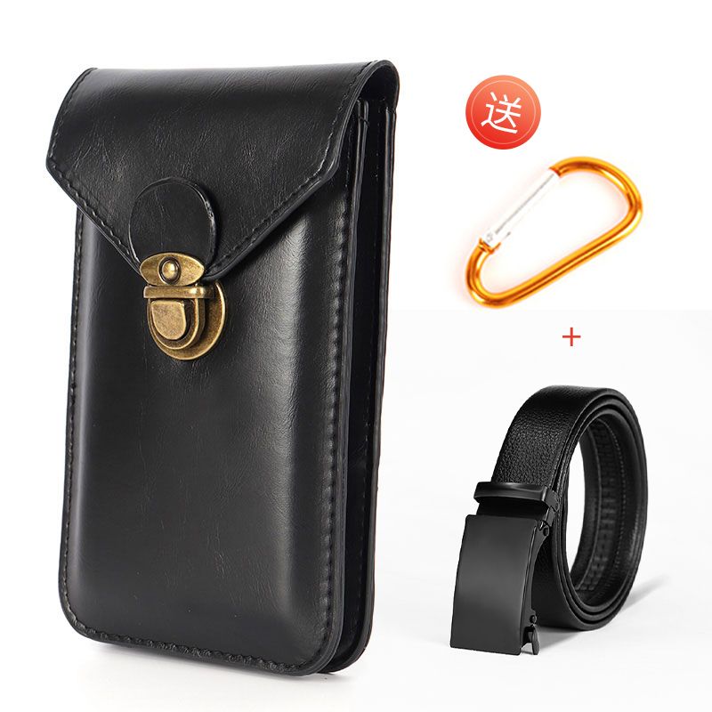 New mobile phone bag for men, multi-functional belt hanging waist bag, wear-resistant, water-repellent, outdoor construction site work mobile phone case