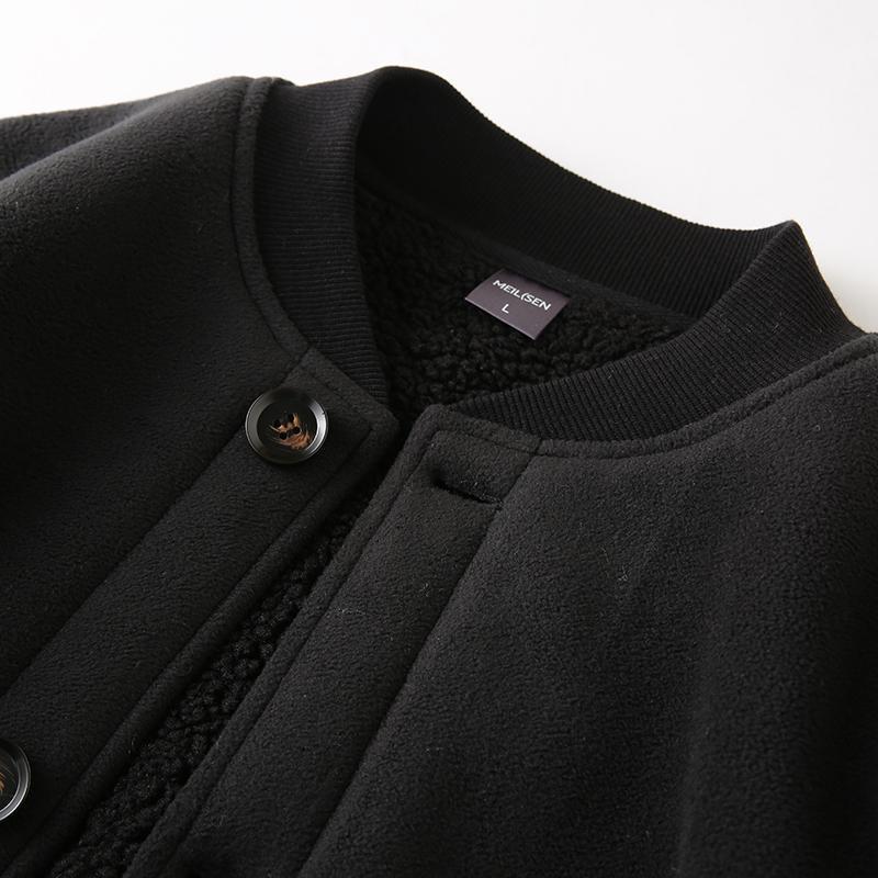 American double-sided thickened men's flying baseball jacket, fleece insulation top, trendy_voghion.com