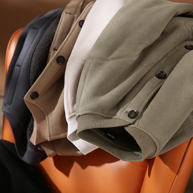 American double-sided thickened men's flying baseball jacket, fleece insulation top, trendy_voghion.com