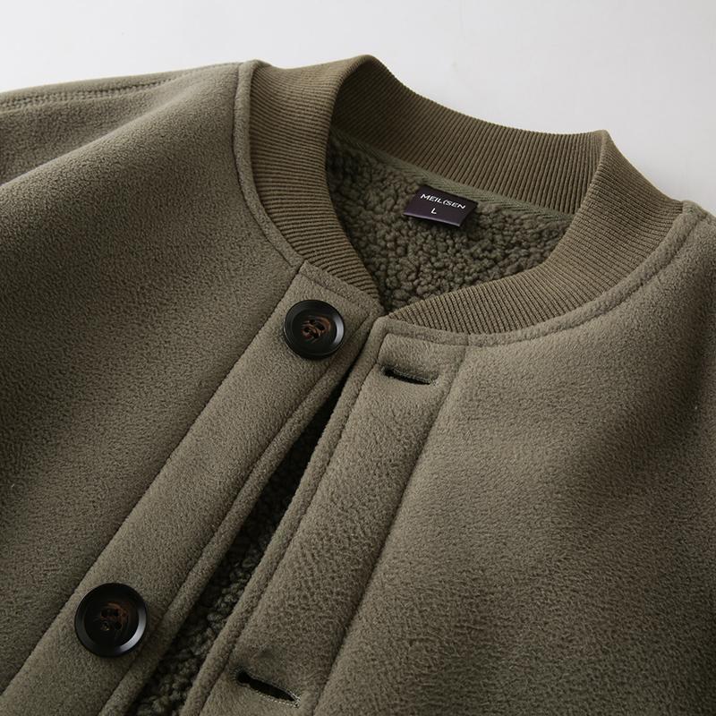 American double-sided thickened men's flying baseball jacket, fleece insulation top, trendy_voghion.com