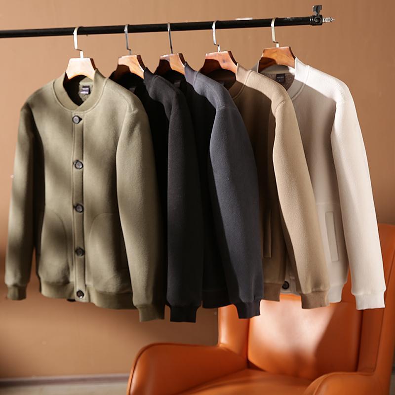 American double-sided thickened men's flying baseball jacket, fleece insulation top, trendy_voghion.com