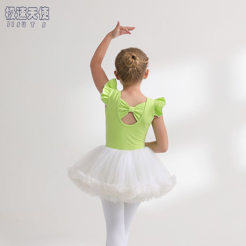 兒童舞蹈服夏季無袖女童練功服新款韓版純棉幼兒芭蕾舞裙中國舞衣