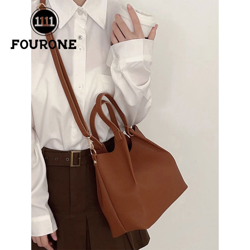 Large-capacity tote bag for women 2023 new single shoulder crossbody bag autumn and winter commuter portable bucket bag