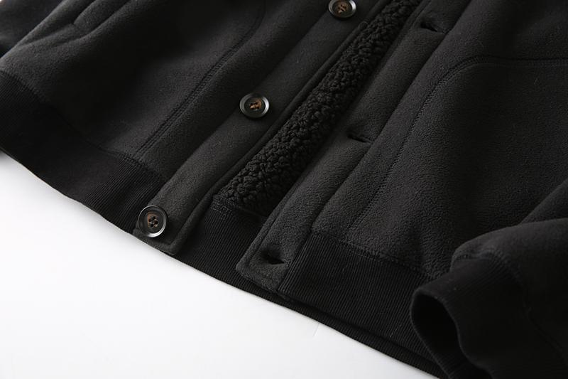 American double-sided thickened men's flying baseball jacket, fleece insulation top, trendy_voghion.com