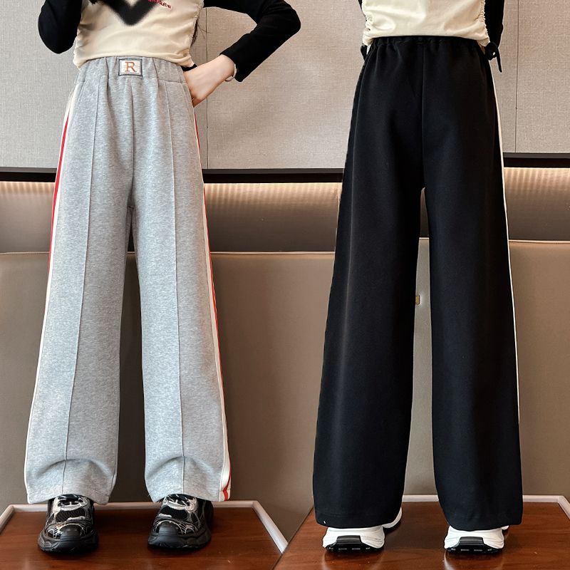 女童褲子時尚休閒衛褲2023新款中大童女孩時髦百搭春秋款顯瘦長褲