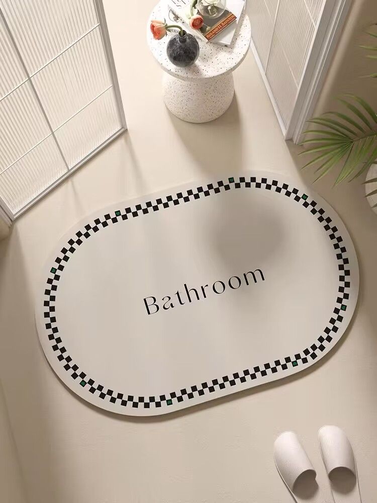 【奶乎乎】简约浴室地垫ins硅藻泥软垫吸水防滑卫生间厕所脚垫子