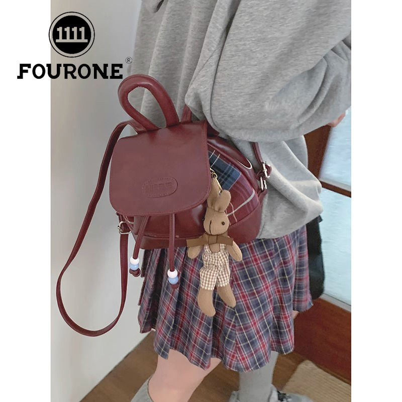 Korean niche backpack women's 2023 new autumn and winter portable bucket bag high-end small backpack