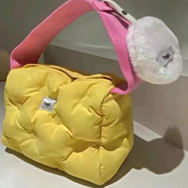 Square Egg cakes camera cute travel all-in-one machine polaroid bag cheese handbag data storage_voghion.com