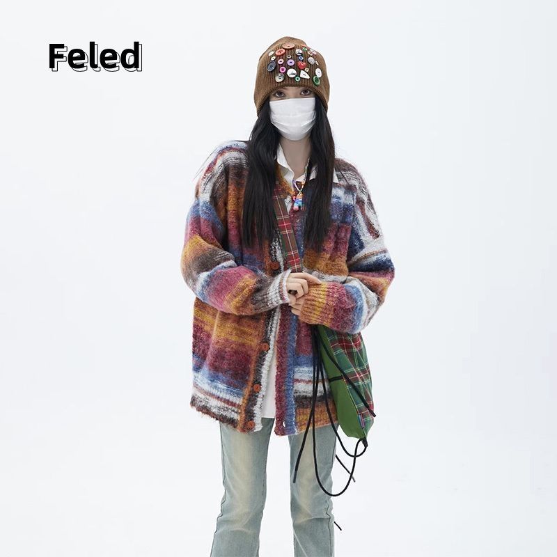 飛拉丹頓2023新款毛衣男女早秋時尚別致絕美獨特法式開衫外套上衣