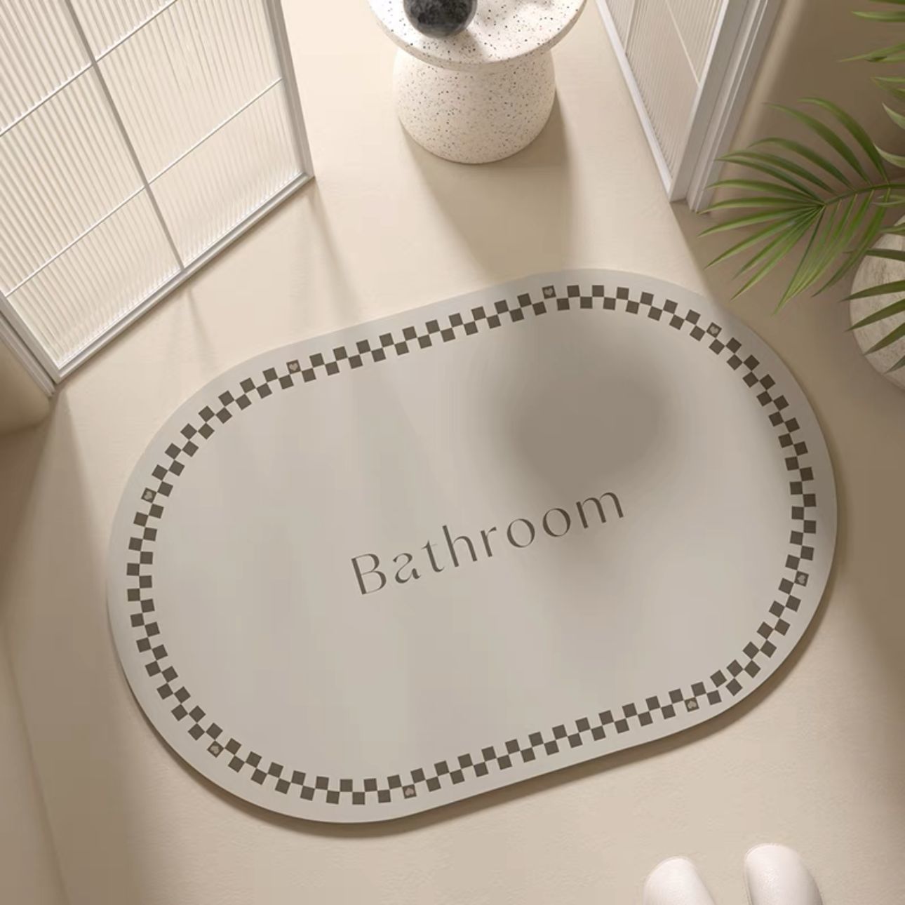 【奶乎乎】简约浴室地垫ins硅藻泥软垫吸水防滑卫生间厕所脚垫子