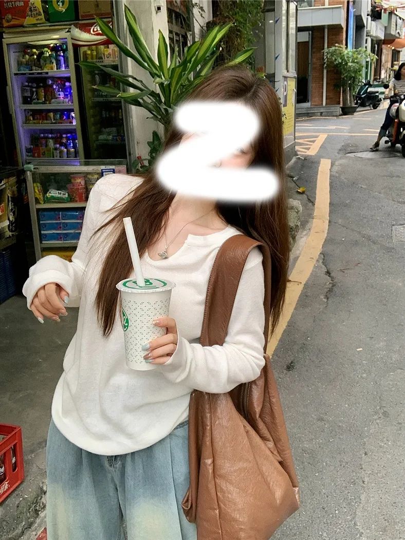 針織女2023新款秋冬內搭打底衫別致絕美修身長袖上衣早秋