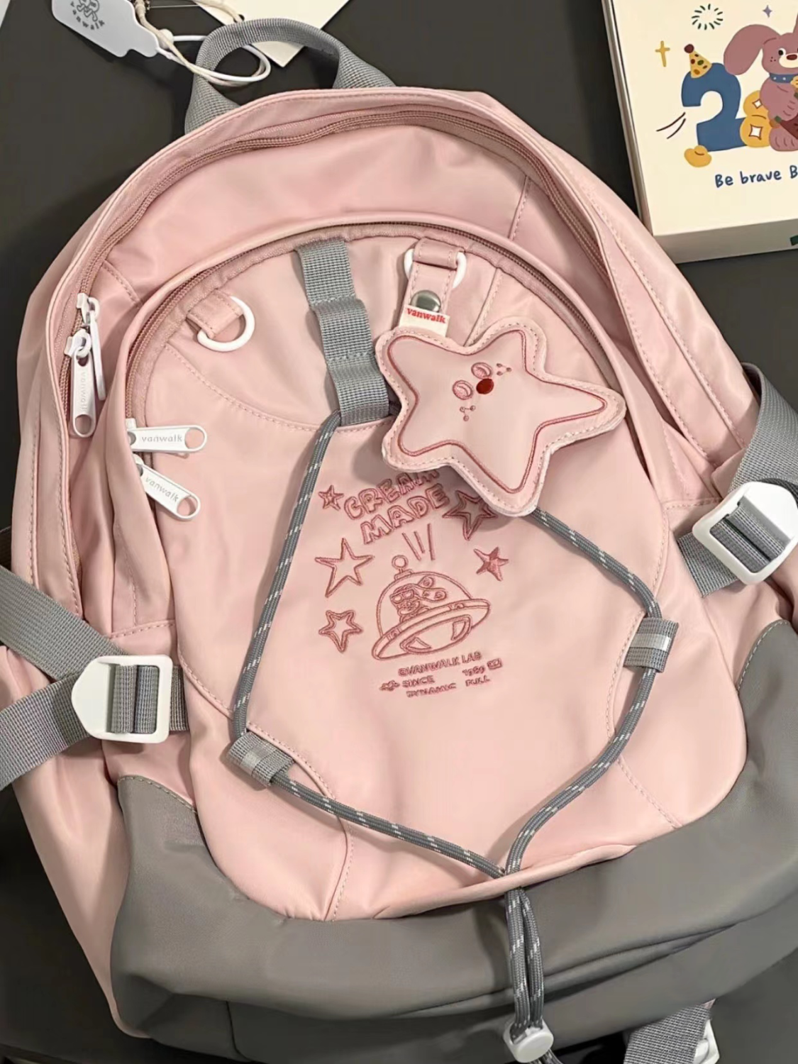 書包女ins森系百搭高中初中生簡約高顏值大容量耐髒背包女雙肩包