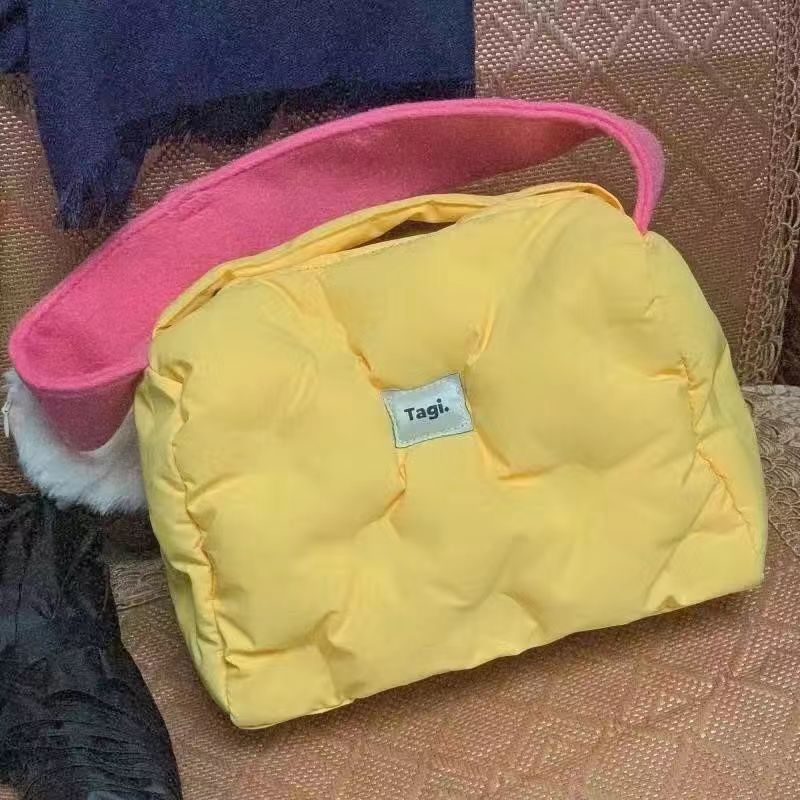 Square Egg cakes camera cute travel all-in-one machine polaroid bag cheese handbag data storage_voghion.com