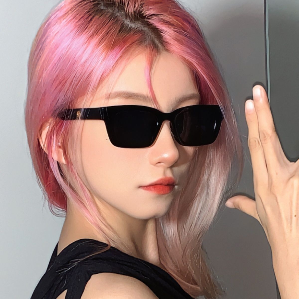 jennie同款墨鏡女冬防曬高級感ins小框小臉復古網紅街拍太陽眼鏡