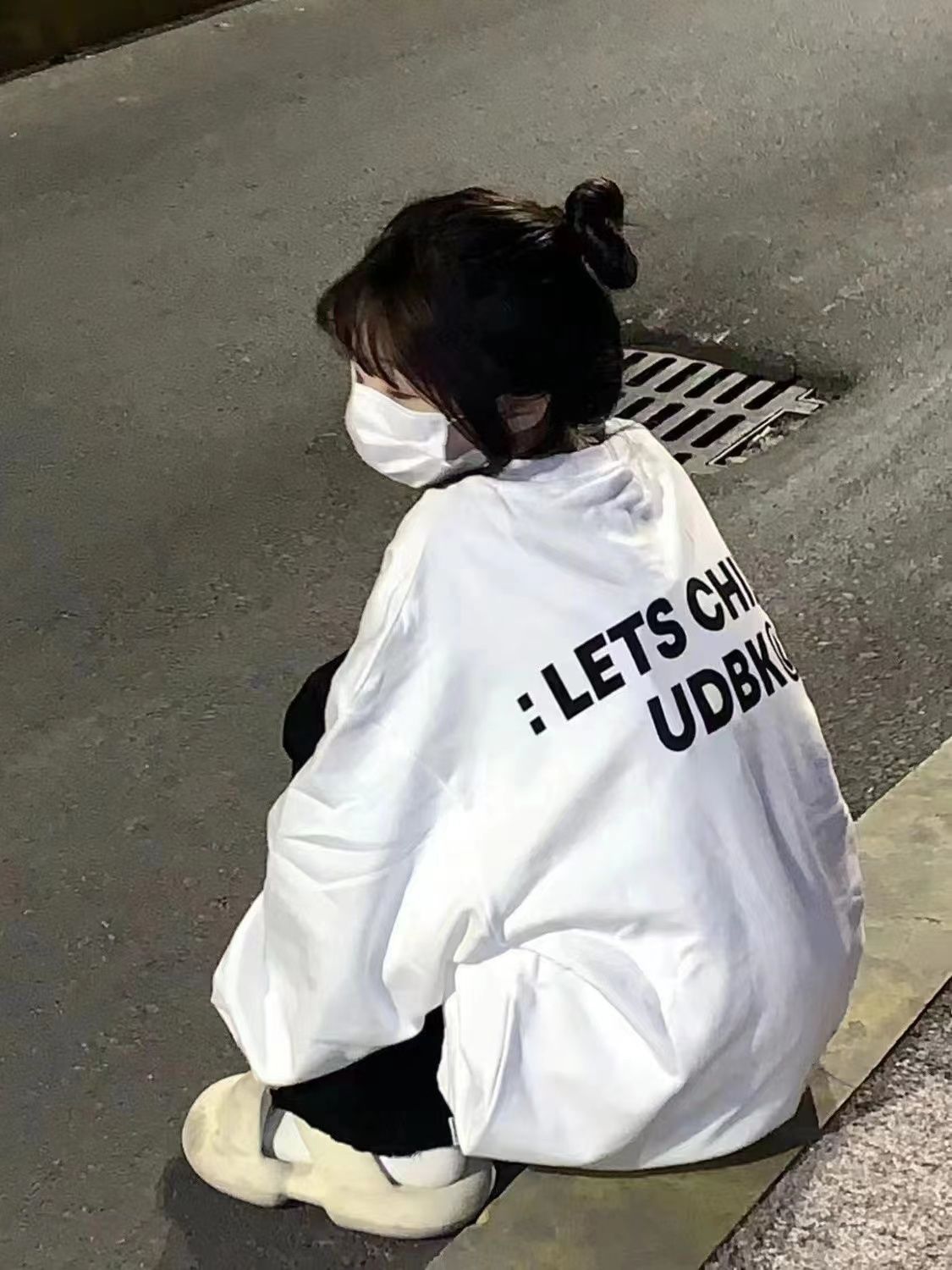 美式復古圓領衛衣女春秋學生韓版oversize寬鬆慵懶風加絨上衣女