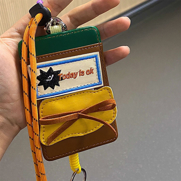  New Combination Cute Cartoon ID Transportation Campus Card Holder Halter Bag Kindergarten Work ID Card