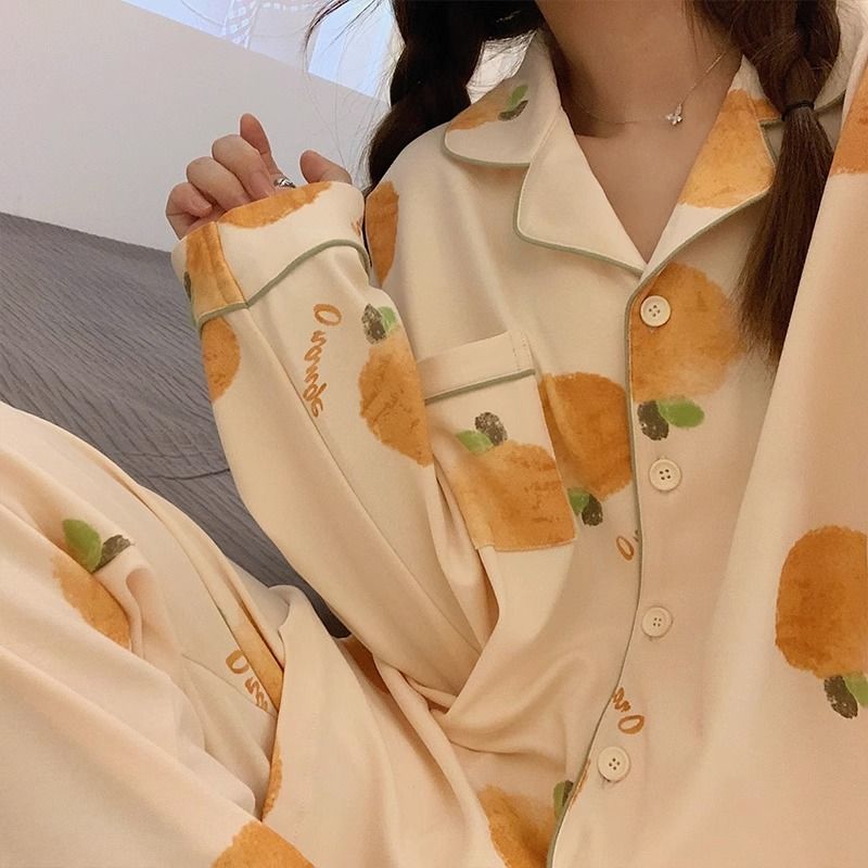 睡衣女2023年新款春秋季天高級感長袖長褲網紅風可外穿家居服套裝