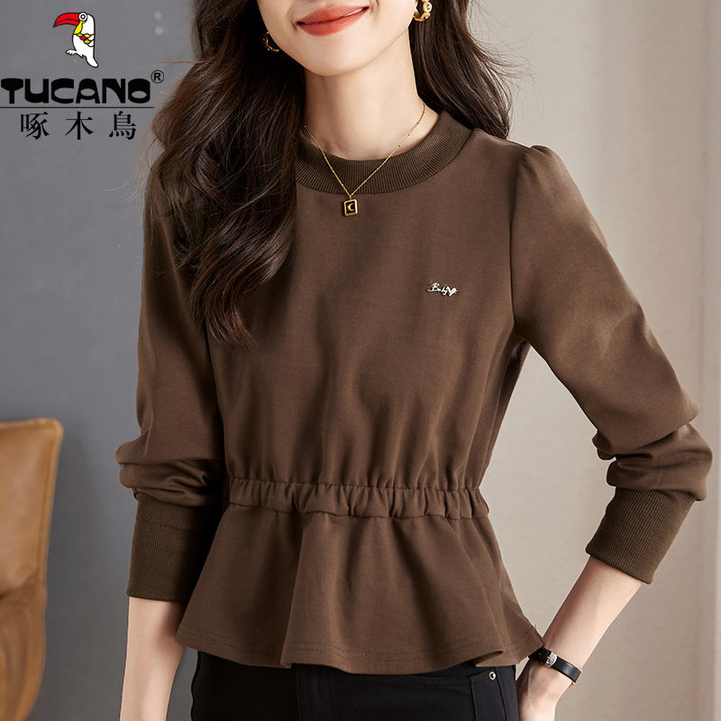 Autumn popular sweatshirts for women 2023 new spring and autumn short style small waist slimming tops and jackets