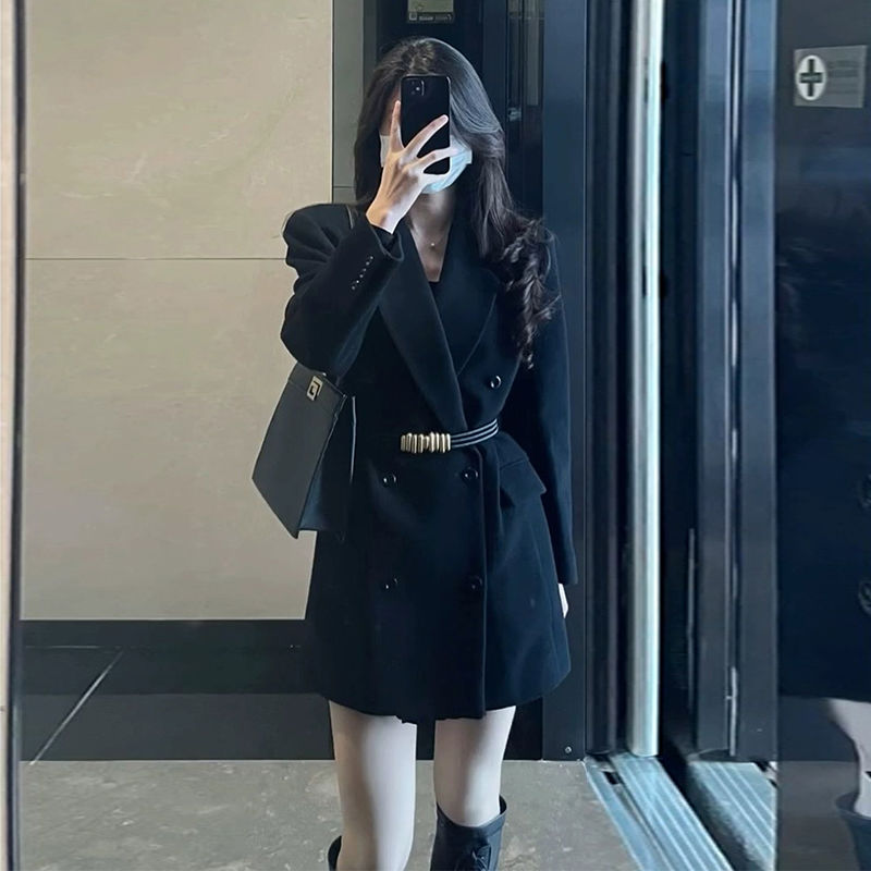 French Hepburn style light luxury blazer women's spring and autumn dress high-end temperament cool royal sister style small suit