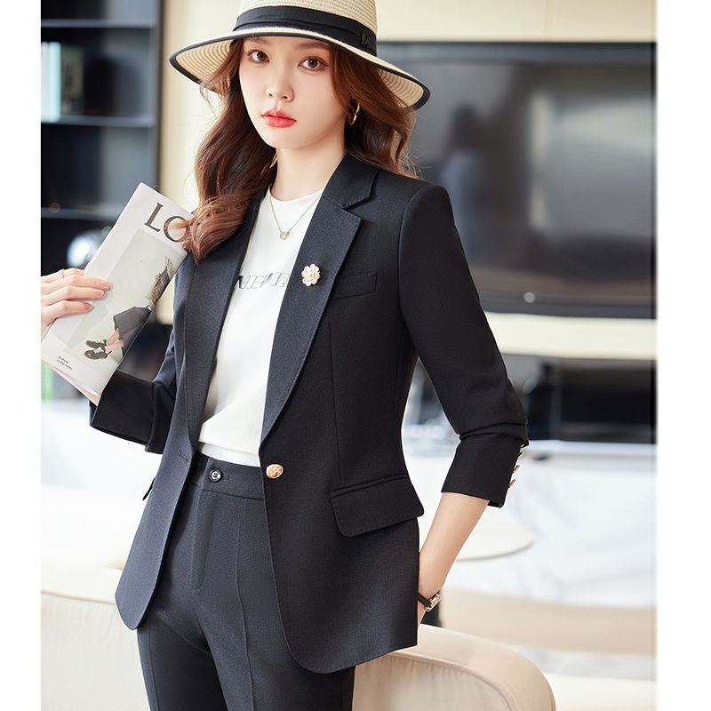 High-end suit set for women  new high-end professional wear fashionable temperament capable women's suit two-piece suit