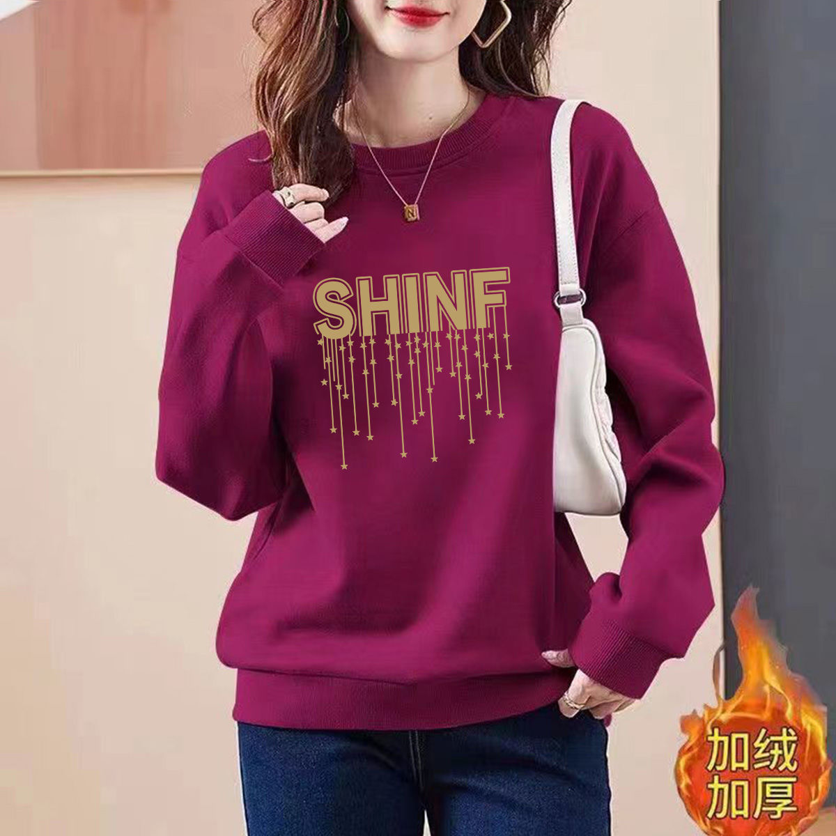 高品質衛衣女寬鬆韓版春秋款長袖套頭大碼女裝上衣圓領加絨外套潮